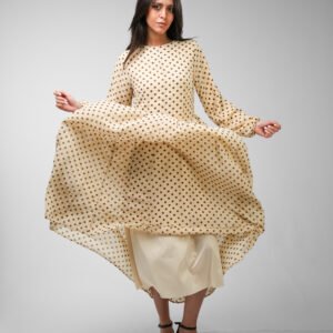 Polka Dot Chiffon Lined Dress
