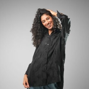 Oversize Rayon Jacquard Shirt