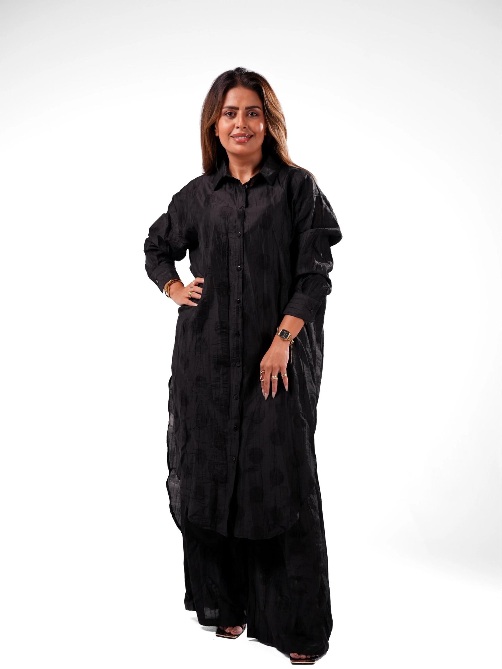 Chemise Two-Piece Set – Nylon Rayon Jacquard - Image 3