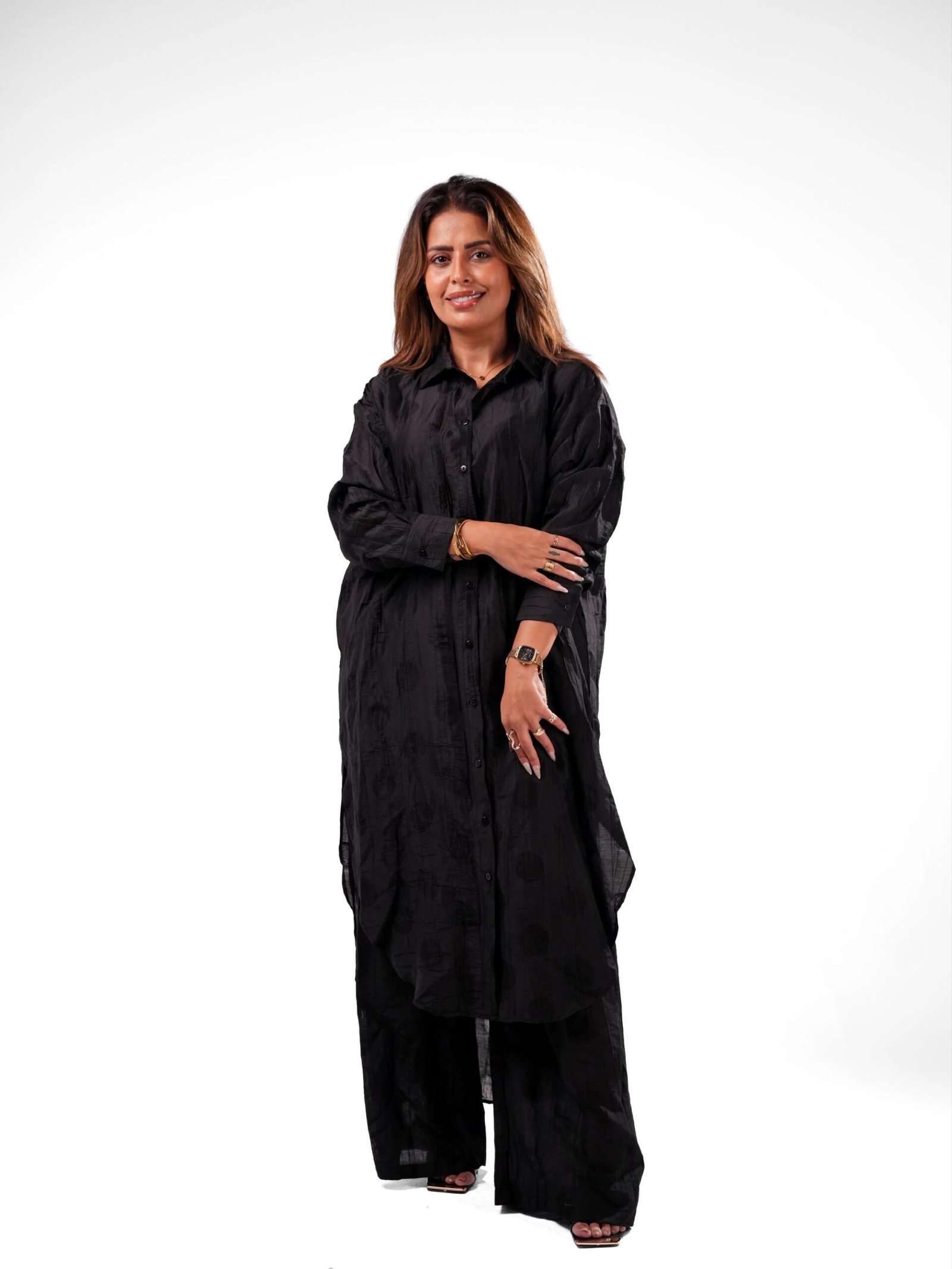 Chemise Two-Piece Set – Nylon Rayon Jacquard - Image 4