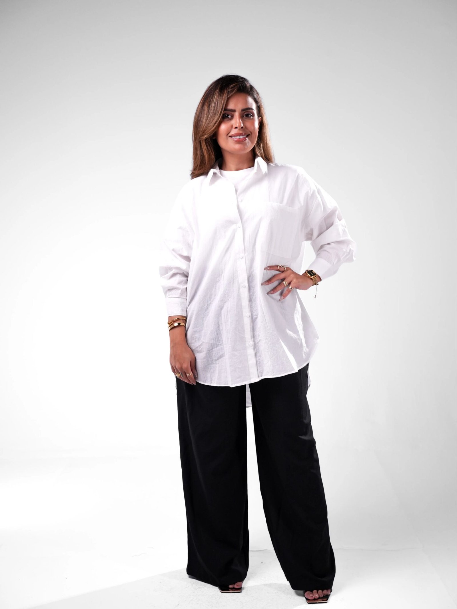 Oversized Washed Cotton Pocket Shirt - Image 6