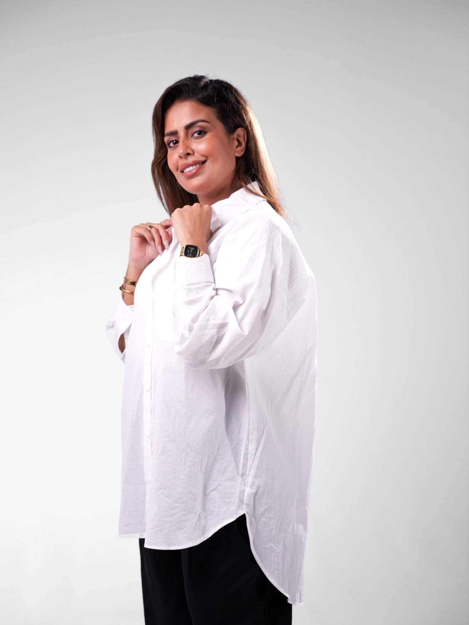 Oversized Washed Cotton Pocket Shirt - Image 10
