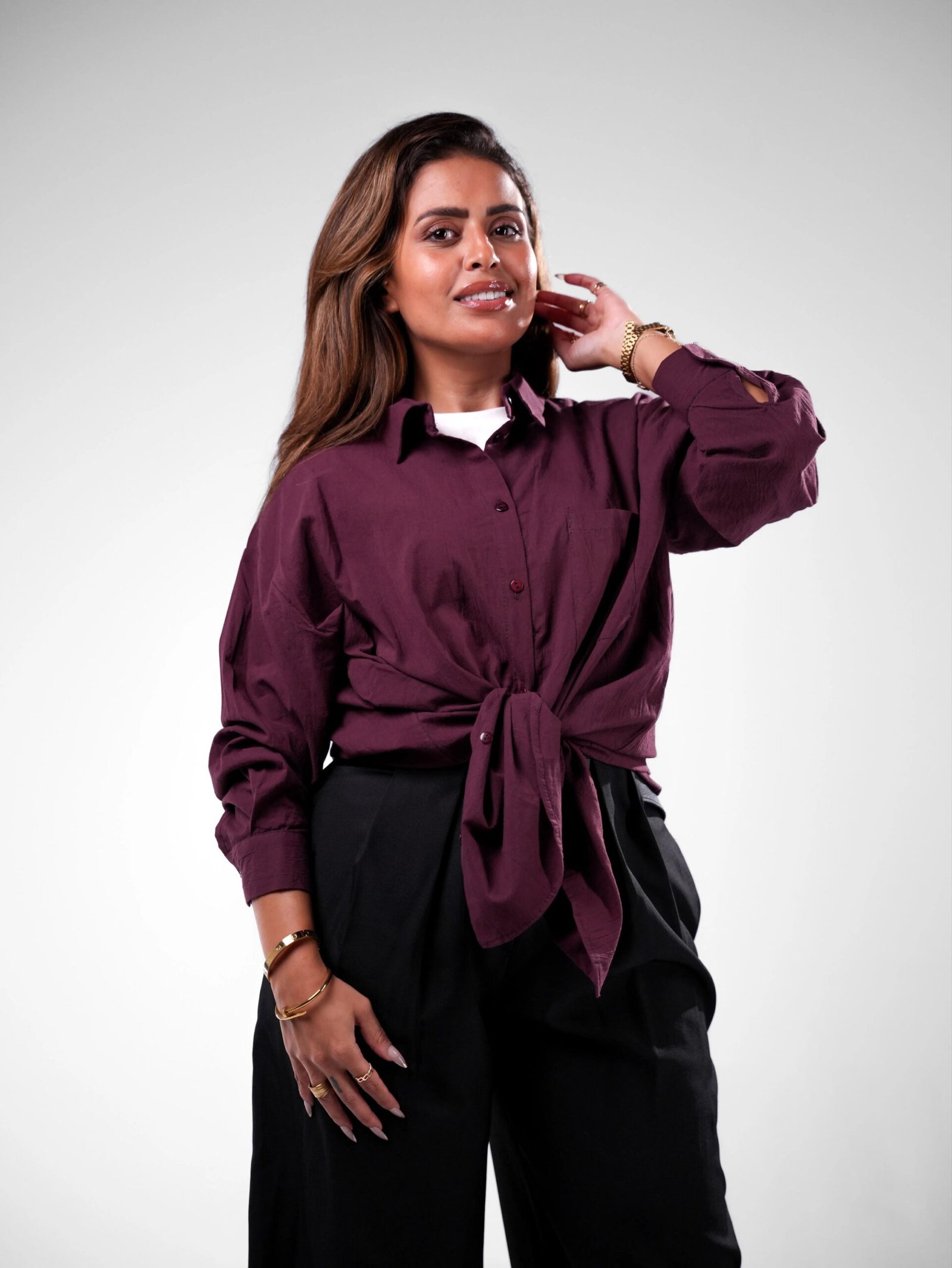 Oversized Washed Cotton Pocket Shirt - Image 3