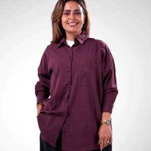 Oversized Washed Cotton Pocket Shirt