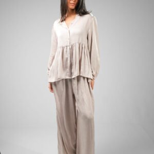 Half-Button Crushed Velvet Set