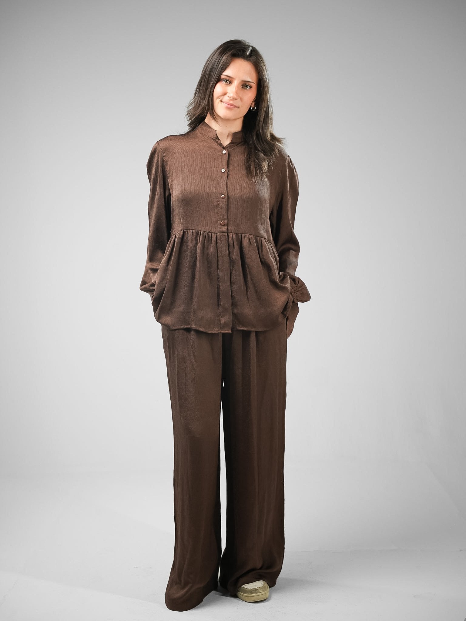 Half-Button Crushed Velvet Set - Image 5