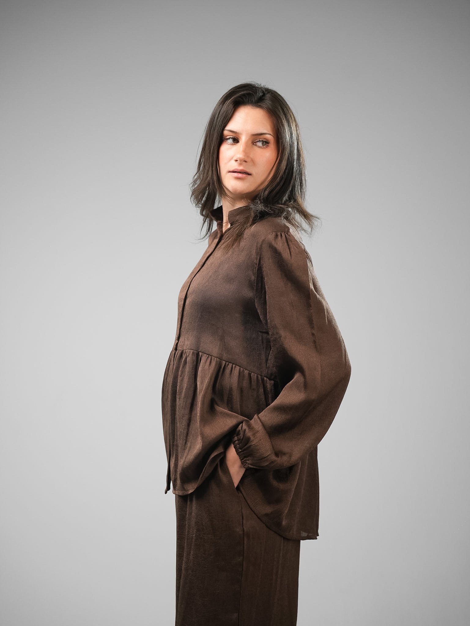 Half-Button Crushed Velvet Set - Image 4