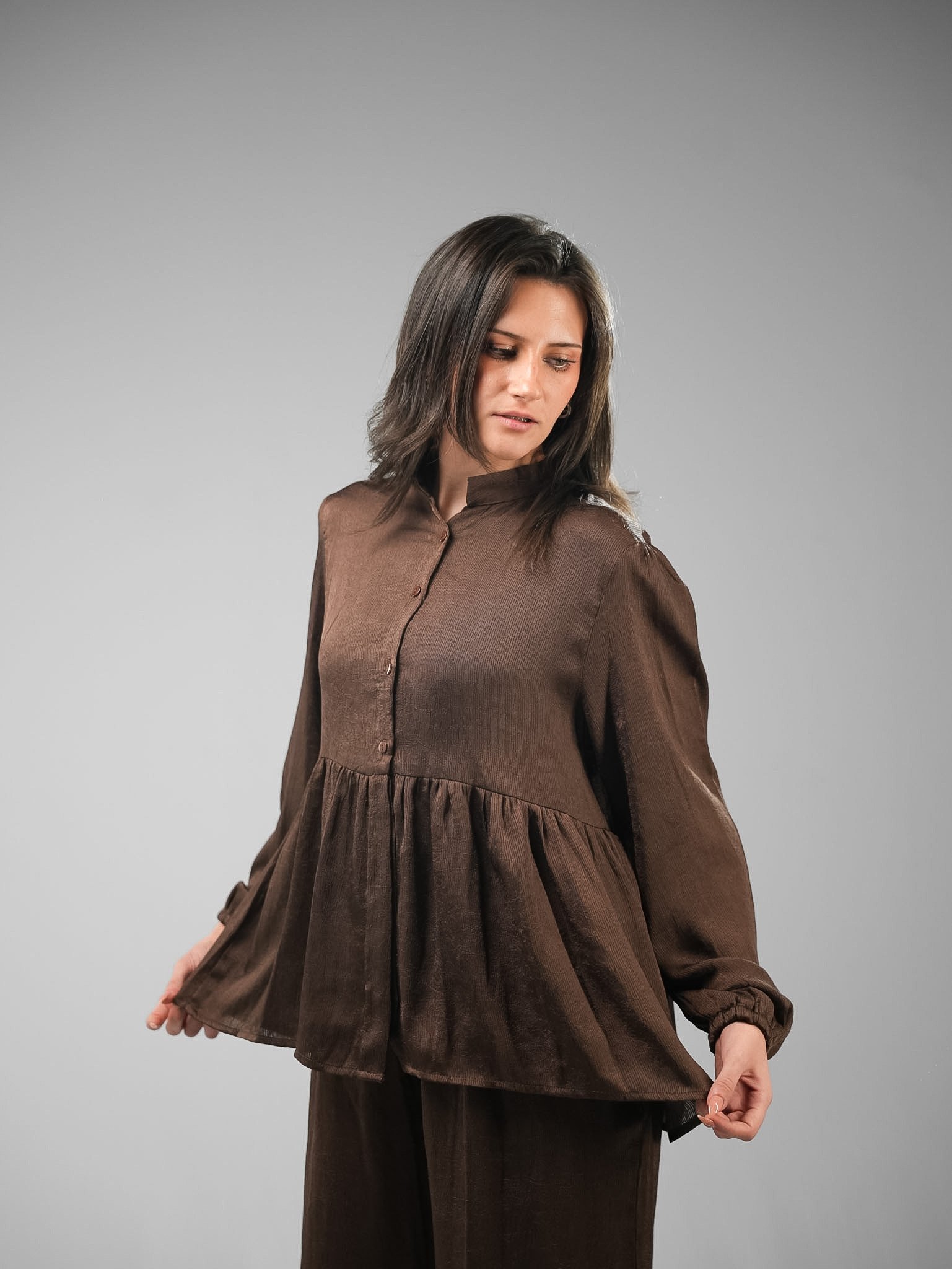 Half-Button Crushed Velvet Set - Image 3