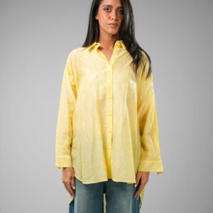 Oversize Dobby Rhinestone Shirt