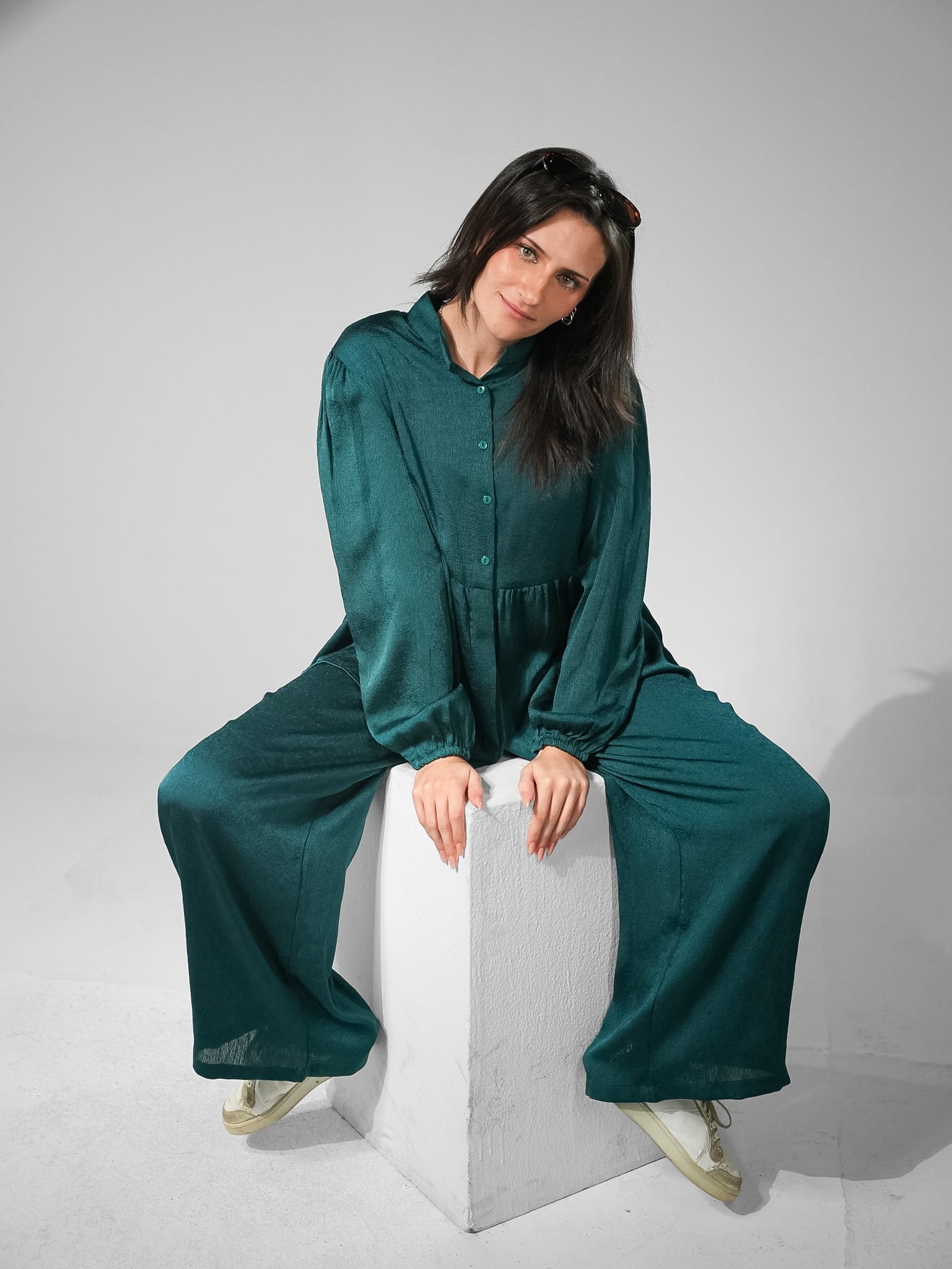 Half-Button Crushed Velvet Set - Image 15