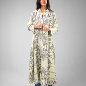 Floral Printed Voile Shirt Dress
